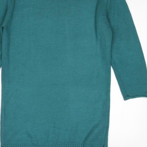 Terranova Womens Blue Round Neck Acrylic Pullover Jumper Size M