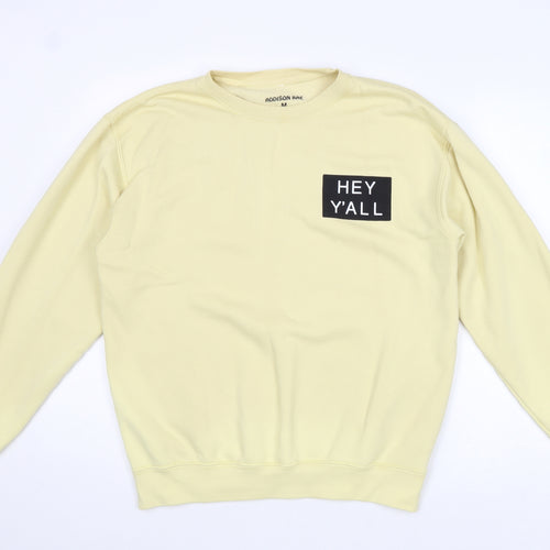 Addison Rae Womens Yellow Cotton Pullover Sweatshirt Size M Pullover - Hey Y'all