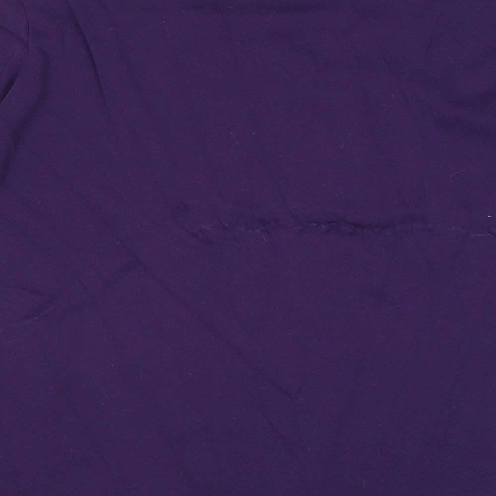 Maine Womens Purple Cotton Basic Blouse Size 22 Round Neck