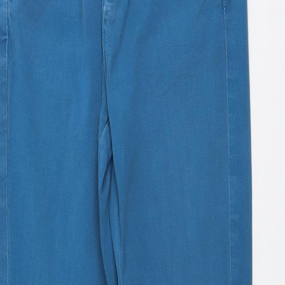 Stradivarius Womens Blue Cotton Skinny Jeans Size 12 L30 in Regular Button