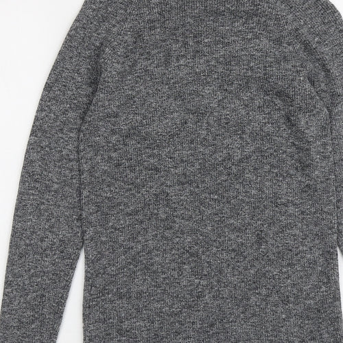 Maison Cinqcent Womens Grey Round Neck Cotton Pullover Jumper Size S