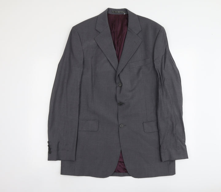 Asutin Reed Mens Grey Wool Jacket Suit Jacket Size M Regular