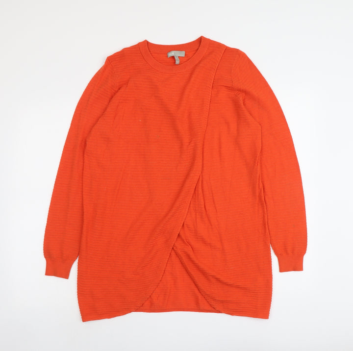 Asoso Womens Orange Round Neck Polyester Pullover Jumper Size 10