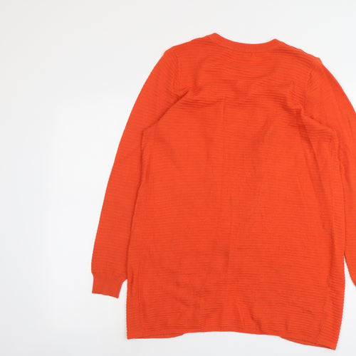Asoso Womens Orange Round Neck Polyester Pullover Jumper Size 10