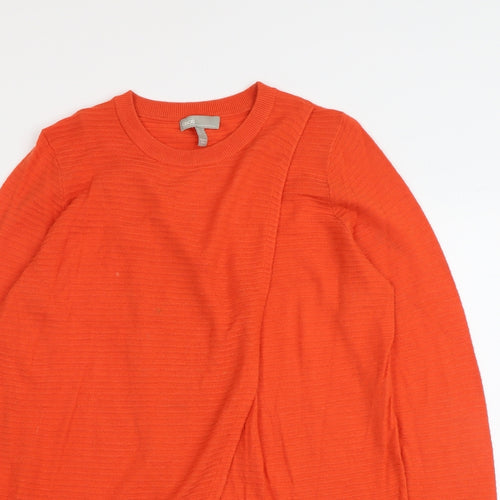 Asoso Womens Orange Round Neck Polyester Pullover Jumper Size 10
