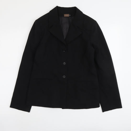 Cortelle Womens Black Polyester Jacket Suit Jacket Size 14