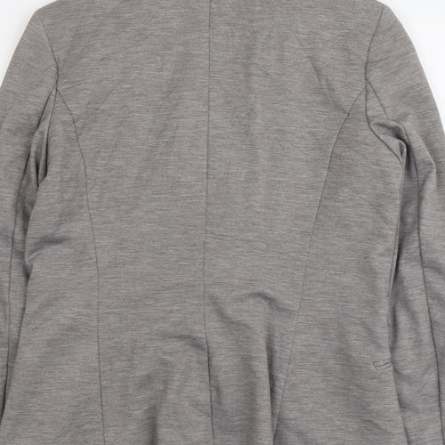 H&M Womens Grey Polyester Jacket Blazer Size 12