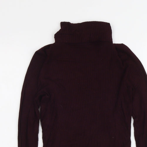 New Look Womens Purple Roll Neck Viscose Pullover Jumper Size 10