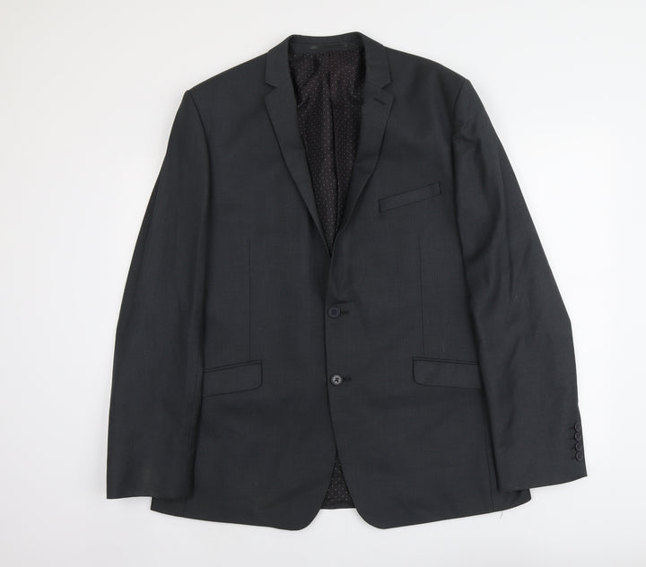 Limehaus Mens Grey Polyester Jacket Suit Jacket Size L Regular