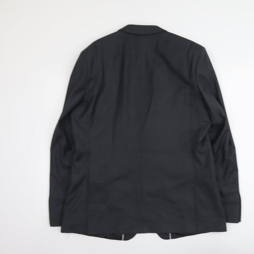 Limehaus Mens Grey Polyester Jacket Suit Jacket Size L Regular