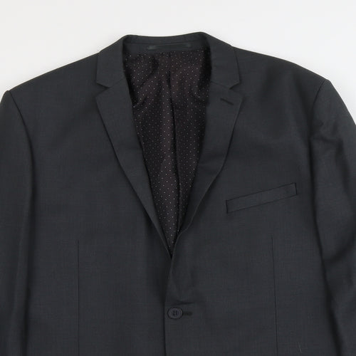 Limehaus Mens Grey Polyester Jacket Suit Jacket Size L Regular