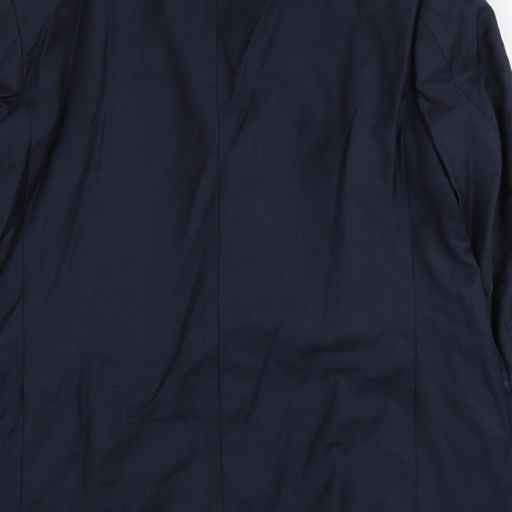 Marks and Spencer Mens Blue Wool Jacket Suit Jacket Size L Regular
