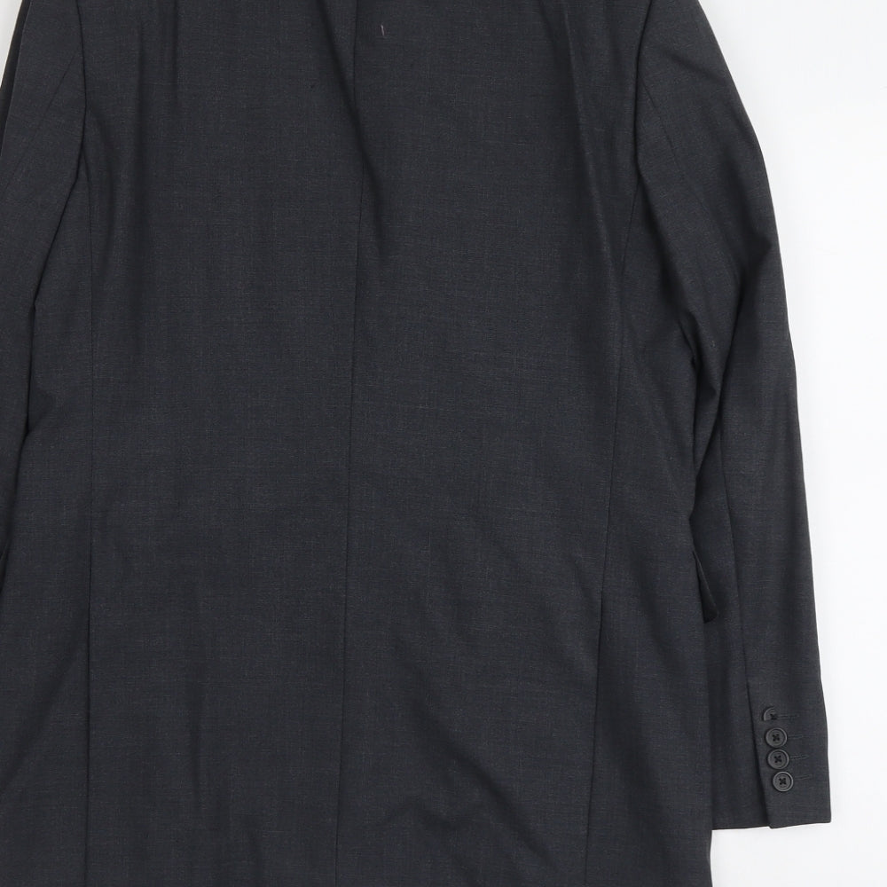 Jaeger Mens Grey Wool Jacket Suit Jacket Size M Regular