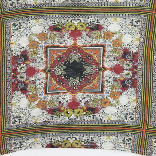 River Island Womens Multicoloured Round Neck Geometric Acrylic Pullover Jumper Size 8