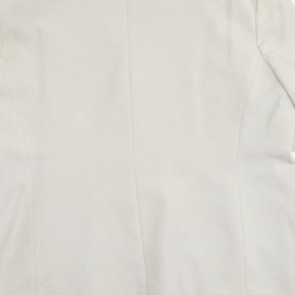 Bonmarché Womens Beige Polyester Jacket Blazer Size 20