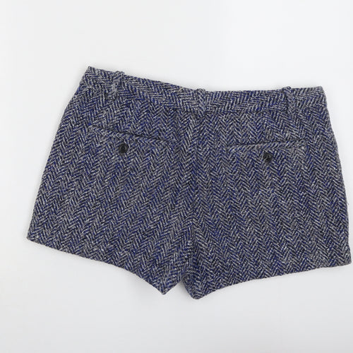 Gap Womens Blue Geometric Polyester Basic Shorts Size 6 L3 in Regular Button