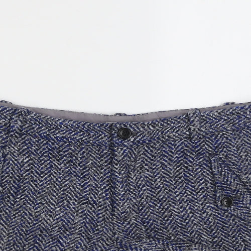 Gap Womens Blue Geometric Polyester Basic Shorts Size 6 L3 in Regular Button