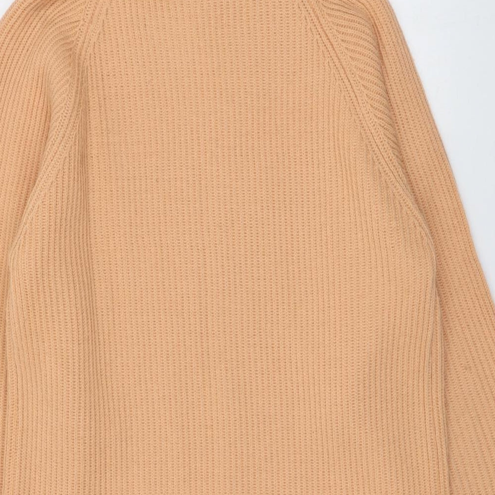 Compliments Womens Pink Roll Neck Acrylic Pullover Jumper Size 16