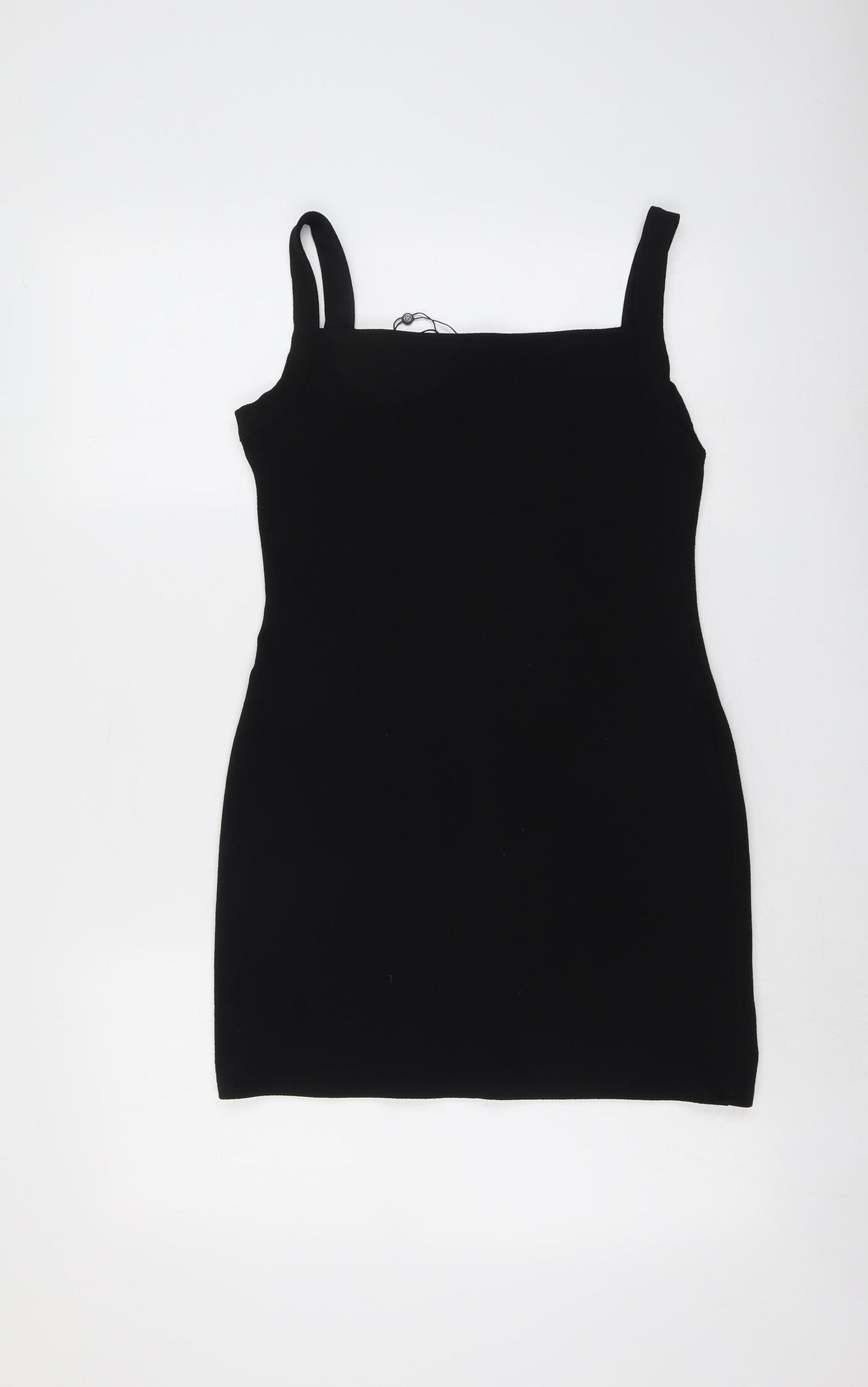 Missguided Womens Black Polyester Bodycon Size 12 Square Neck Pullover