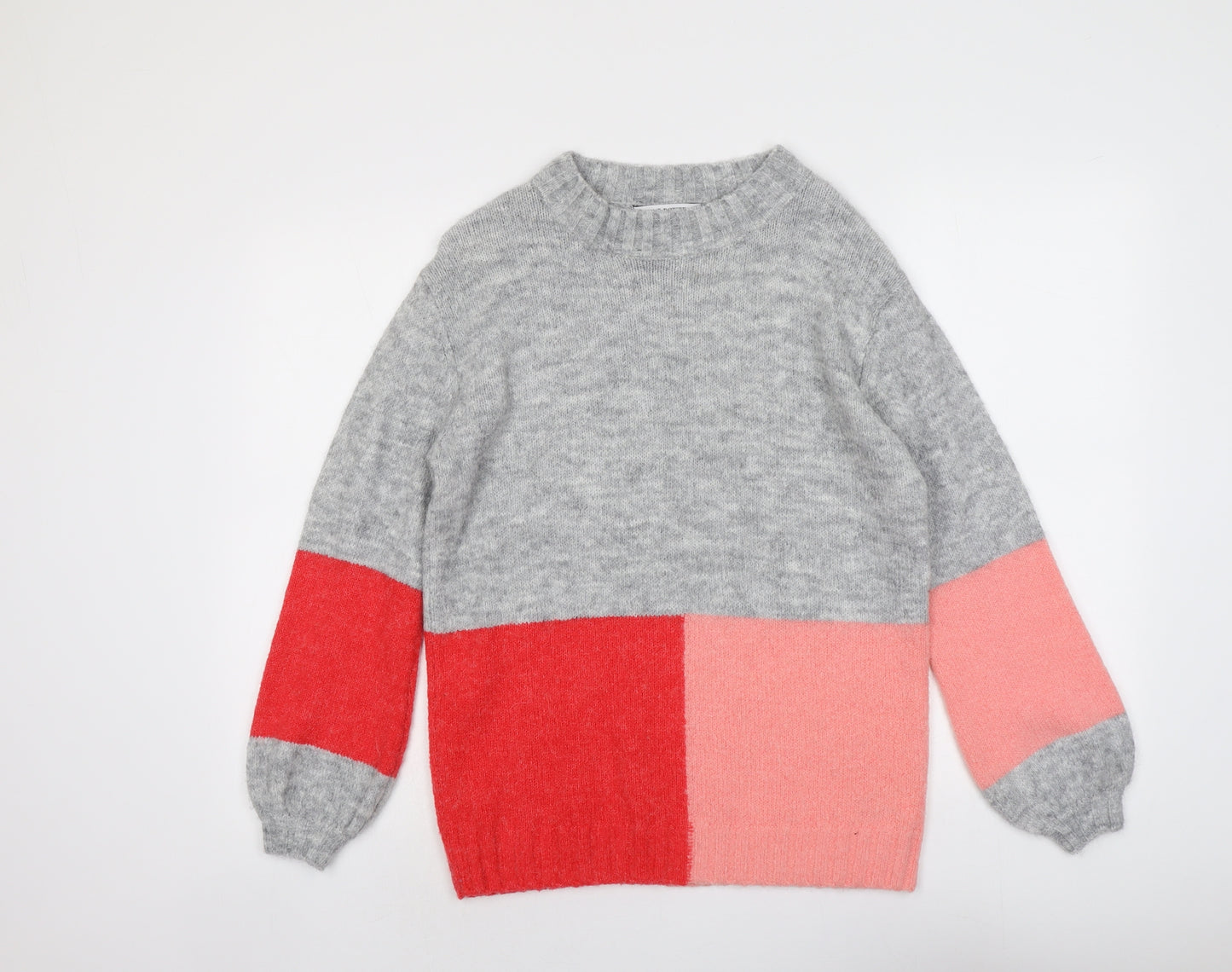 NEXT Womens Multicoloured Round Neck Acrylic Pullover Jumper Size S