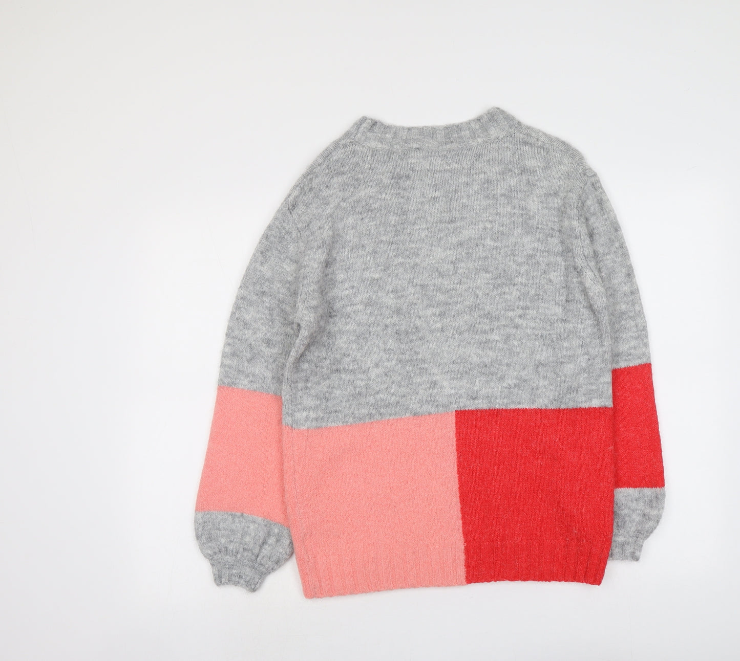 NEXT Womens Multicoloured Round Neck Acrylic Pullover Jumper Size S