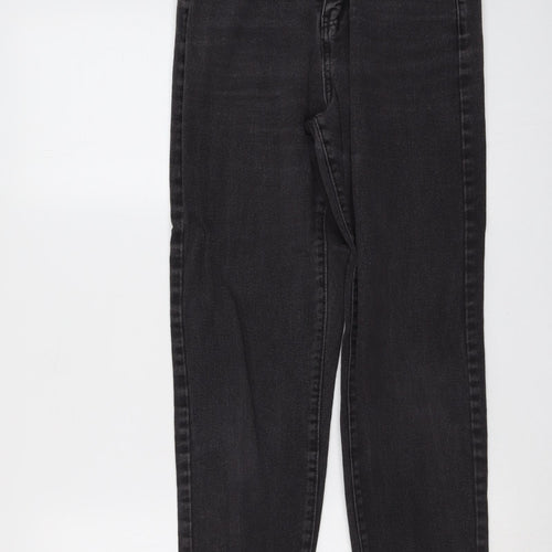 Boohoo Womens Grey Cotton Skinny Jeans Size 8 L25 in Regular Button