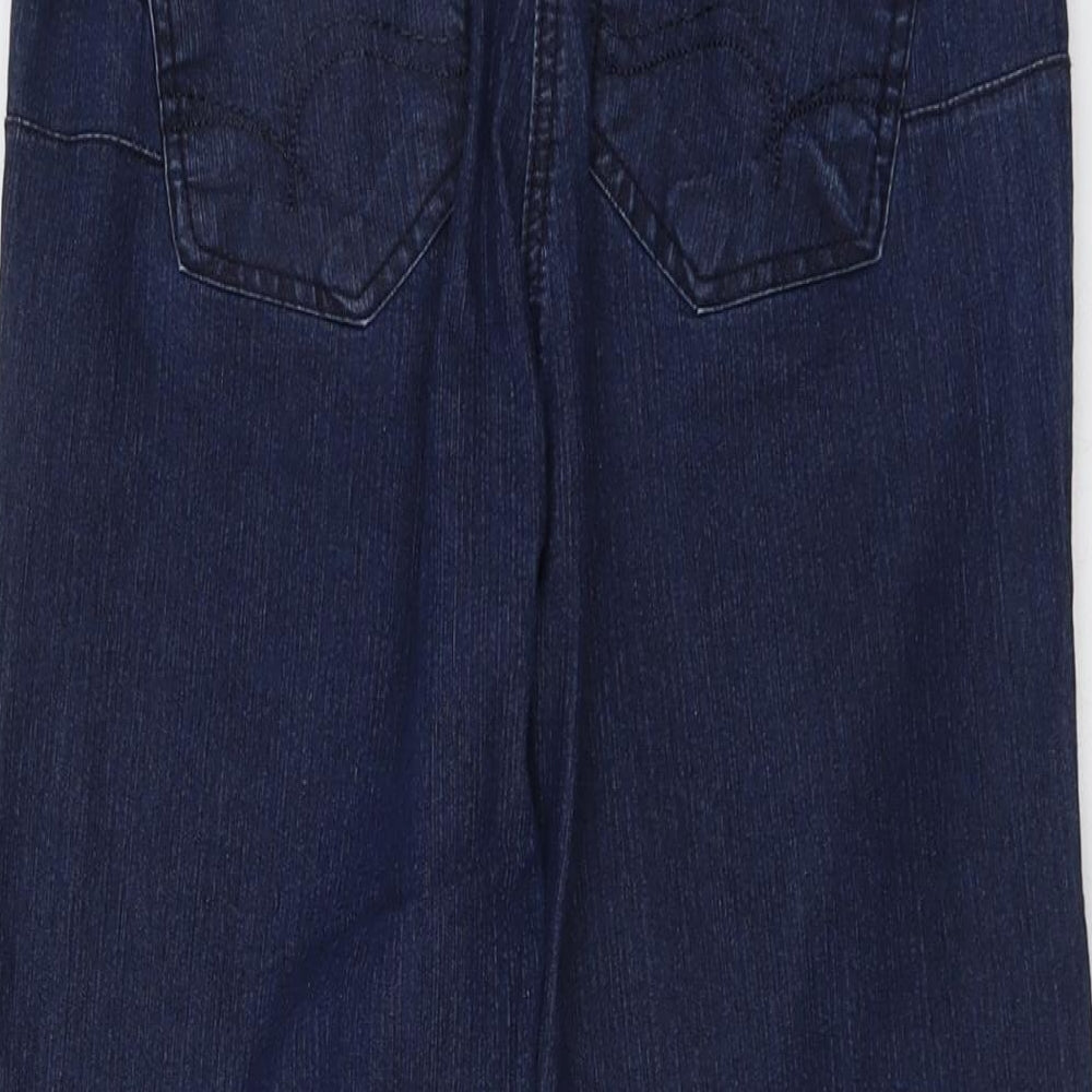 Cotton Traders Womens Beige Cotton Cropped Jeans Size 10 L22 in Regular Button