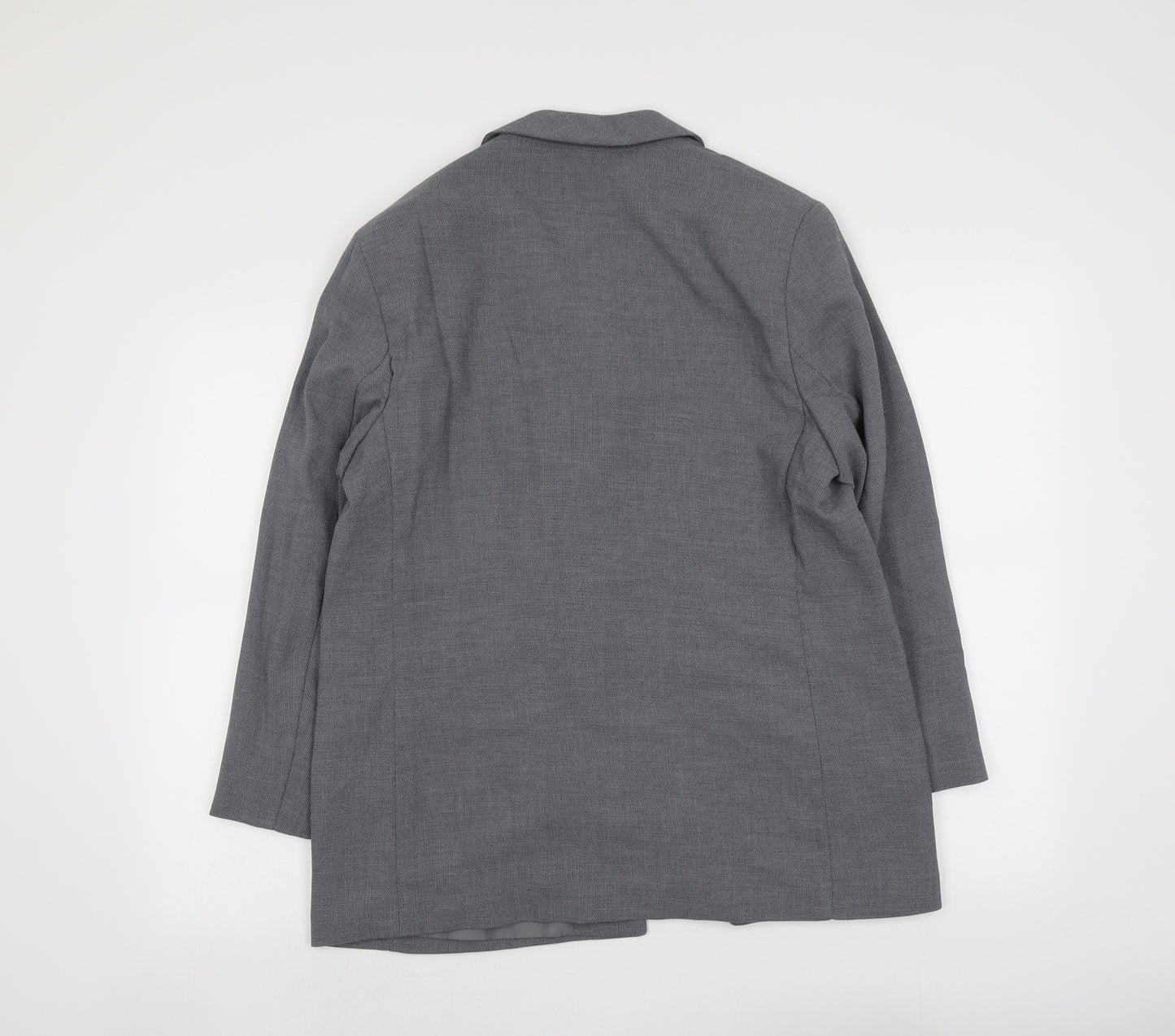 Marks and Spencer Womens Grey Polyester Jacket Blazer Size 16