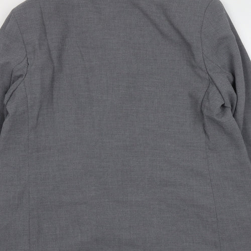 Marks and Spencer Womens Grey Polyester Jacket Blazer Size 16