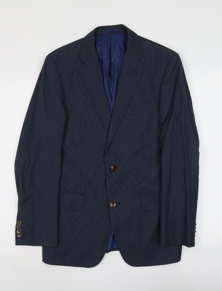 Marks and Spencer Mens Blue Wool Jacket Suit Jacket Size M Regular