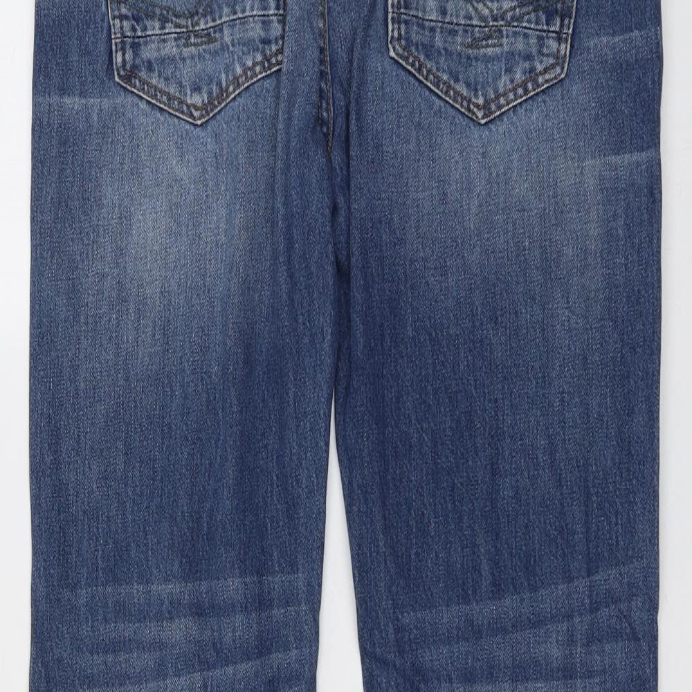 Firetrap Mens Blue Cotton Straight Jeans Size 32 in L30 in Regular Button