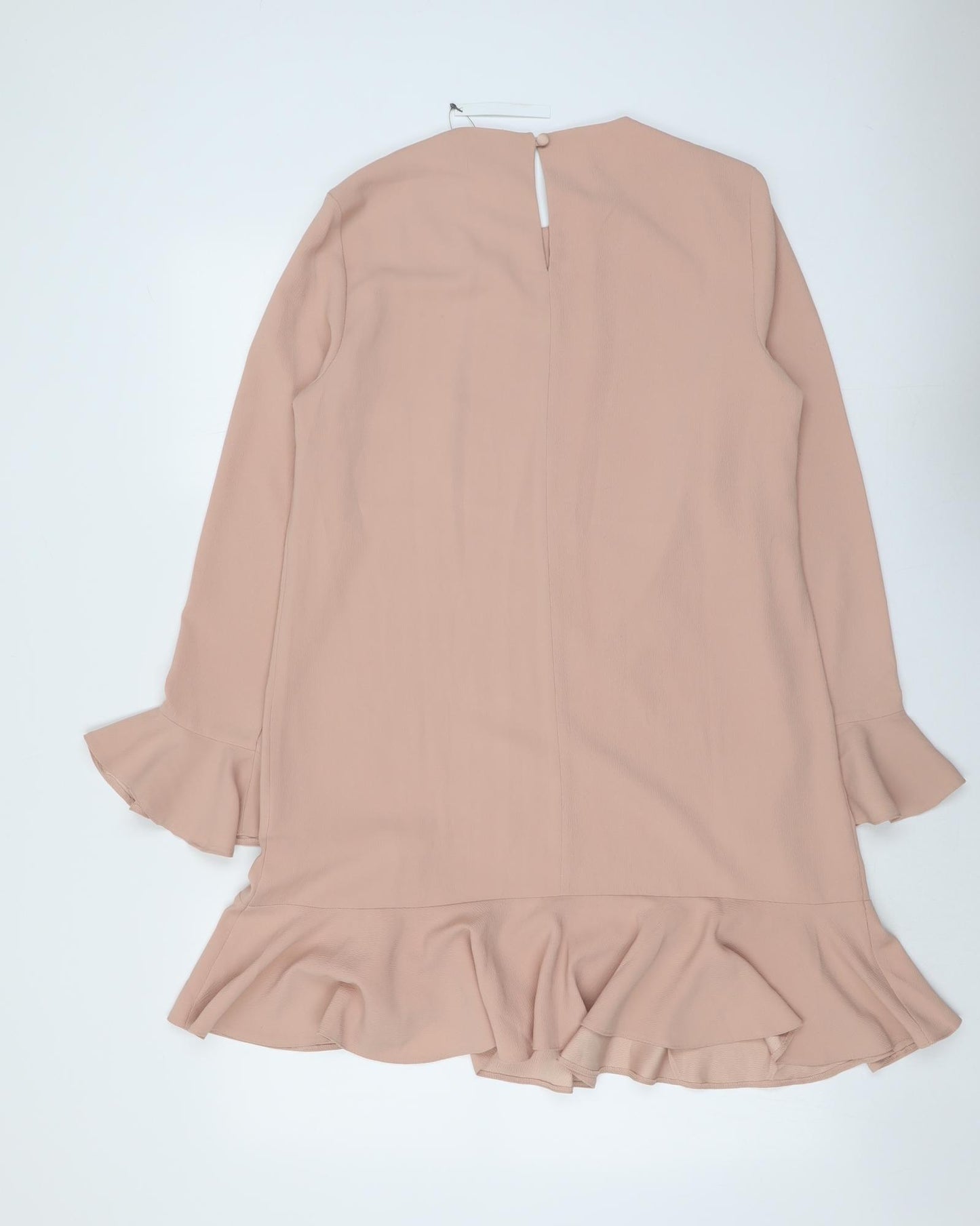 ASOS Womens Pink Polyester Trapeze & Swing Size 12 Round Neck Button