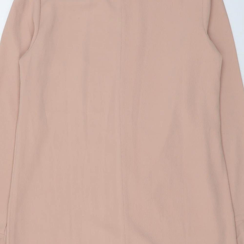 ASOS Womens Pink Polyester Trapeze & Swing Size 12 Round Neck Button