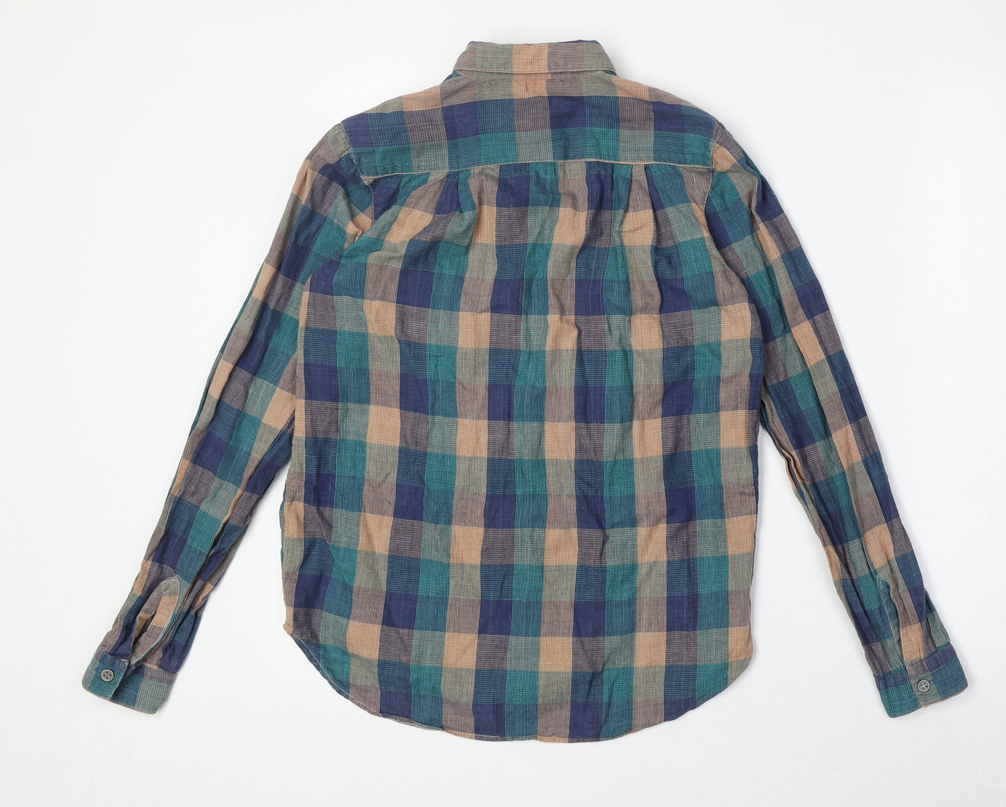 Simon Womens Multicoloured Geometric 100% Cotton Basic Button-Up Size 10 Collared