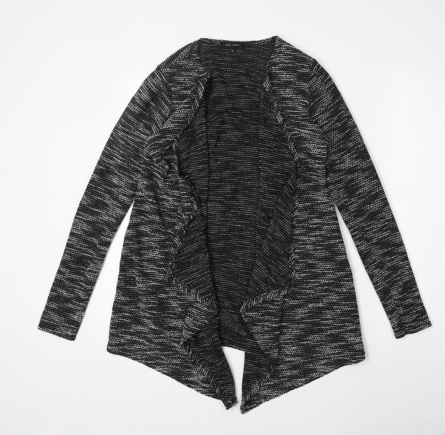 New Look Womens Grey V-Neck Polyester Cardigan Jumper Size S