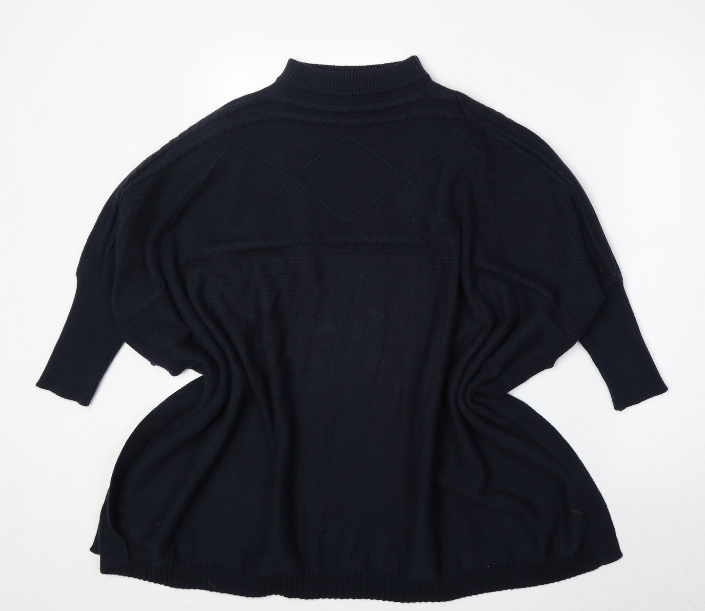 Izabel Womens Blue Roll Neck Cotton Pullover Jumper Size 18 - Size 18/20