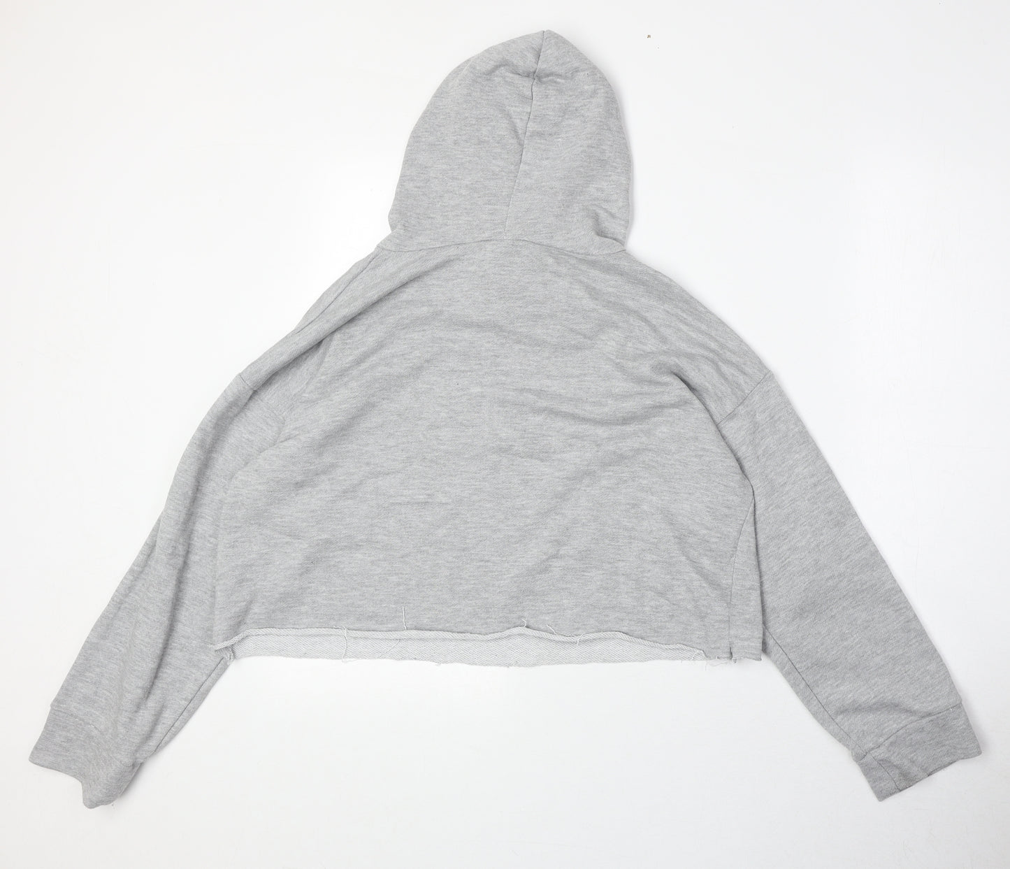 Cameo Rose Womens Grey Cotton Pullover Hoodie Size L Pullover