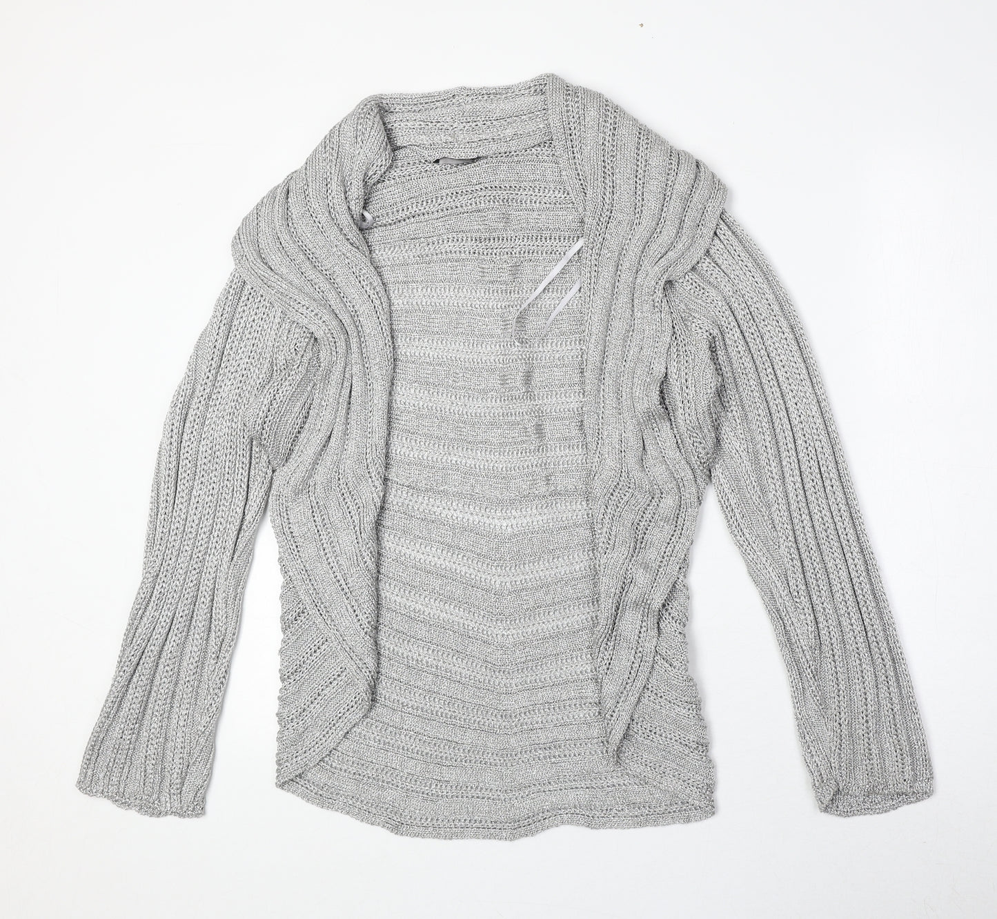 Marks and Spencer Womens Silver V-Neck Viscose Cardigan Jumper Size XL