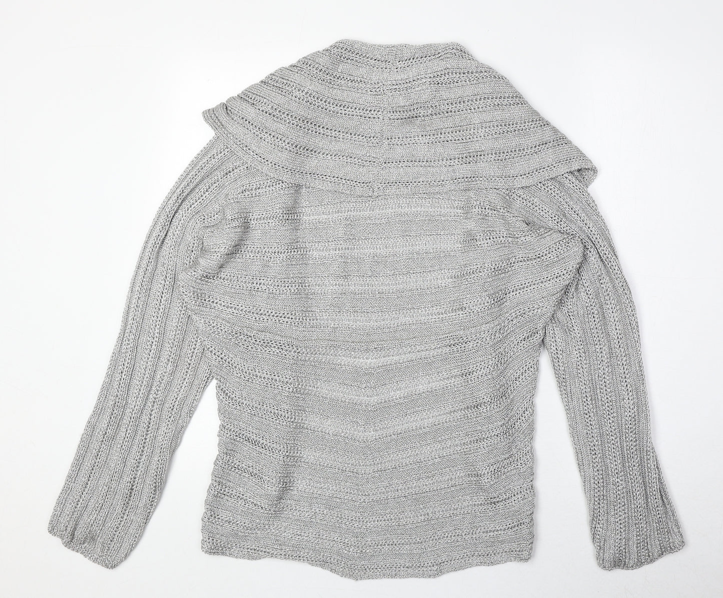 Marks and Spencer Womens Silver V-Neck Viscose Cardigan Jumper Size XL