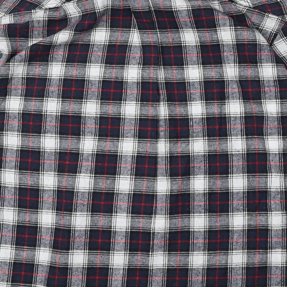 Activa Mens Multicoloured Plaid Cotton Button-Up Size 2XL Collared Button