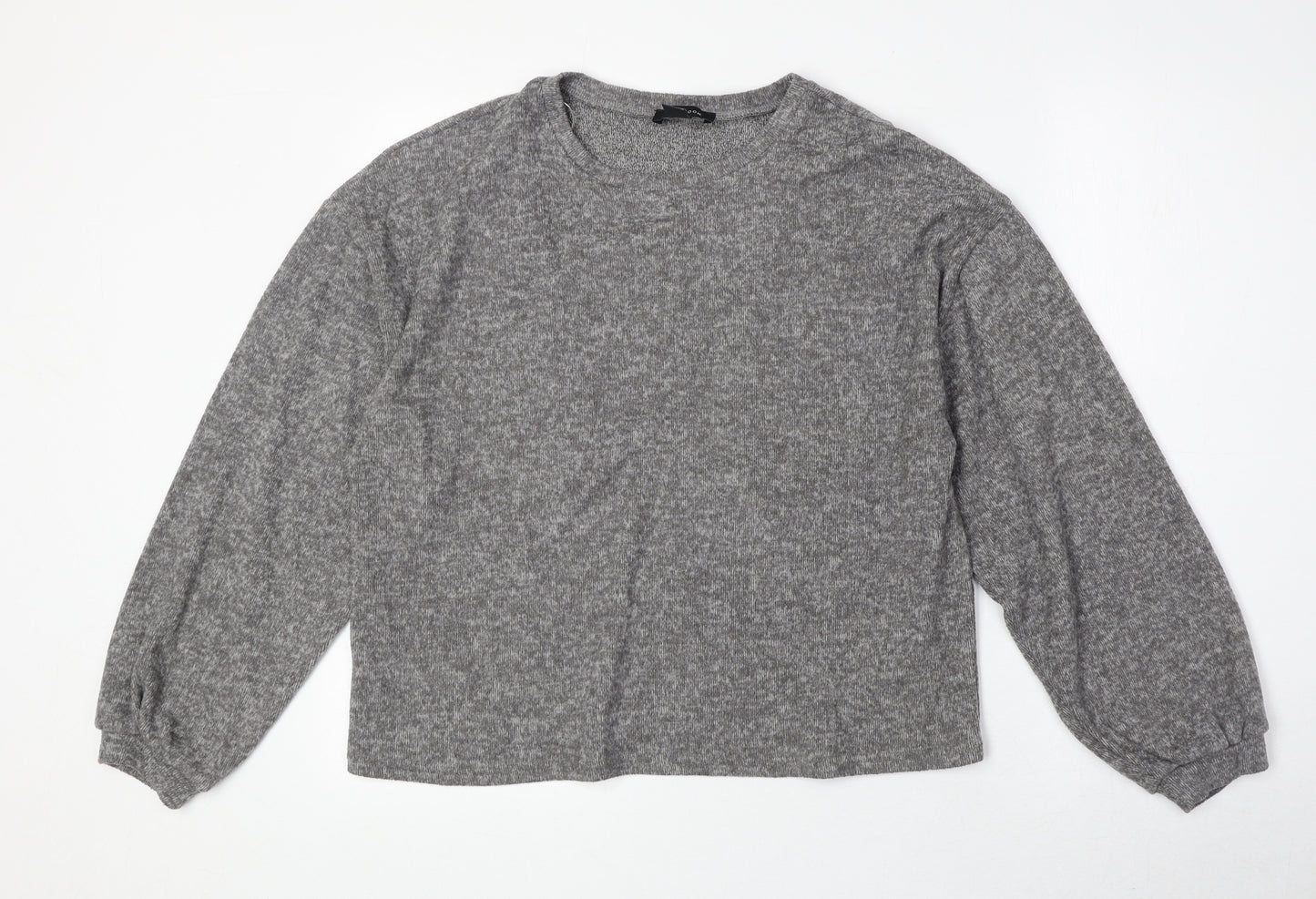 New Look Womens Grey Polyester Pullover Sweatshirt Size M Pullover