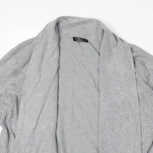 Bonmarché Womens Grey V-Neck Viscose Cardigan Jumper Size M