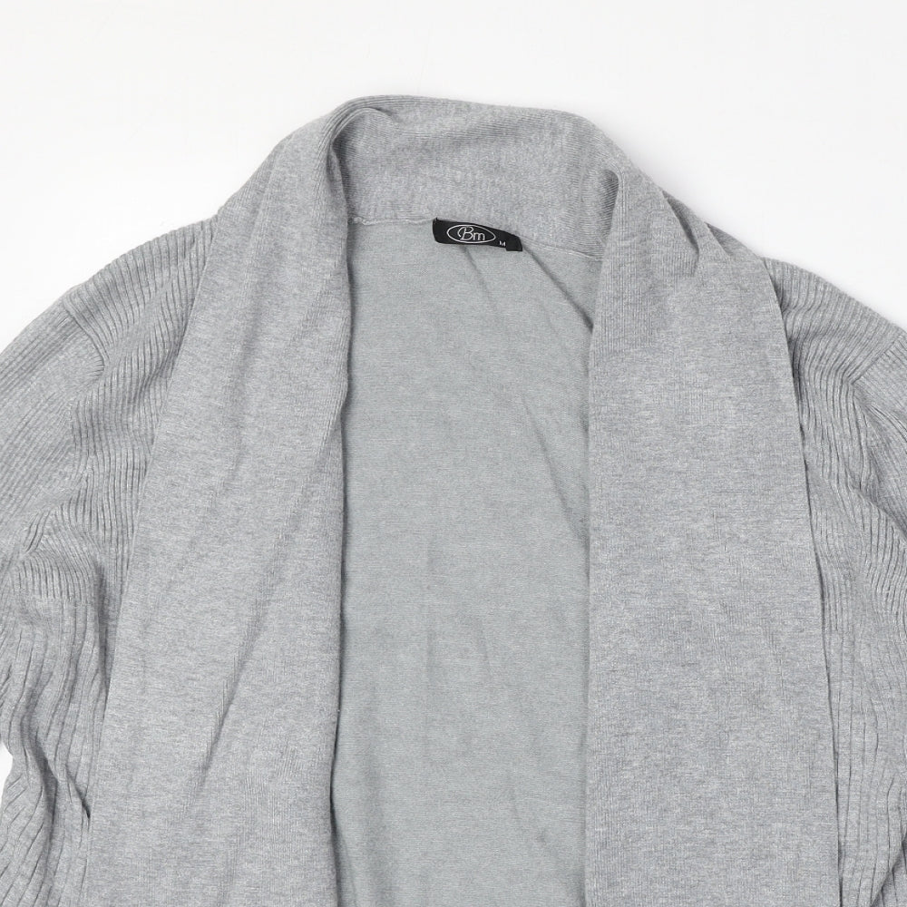 Bonmarché Womens Grey V-Neck Viscose Cardigan Jumper Size M