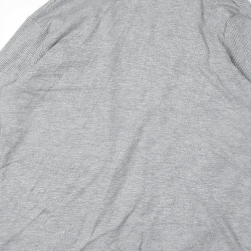 Bonmarché Womens Grey V-Neck Viscose Cardigan Jumper Size M
