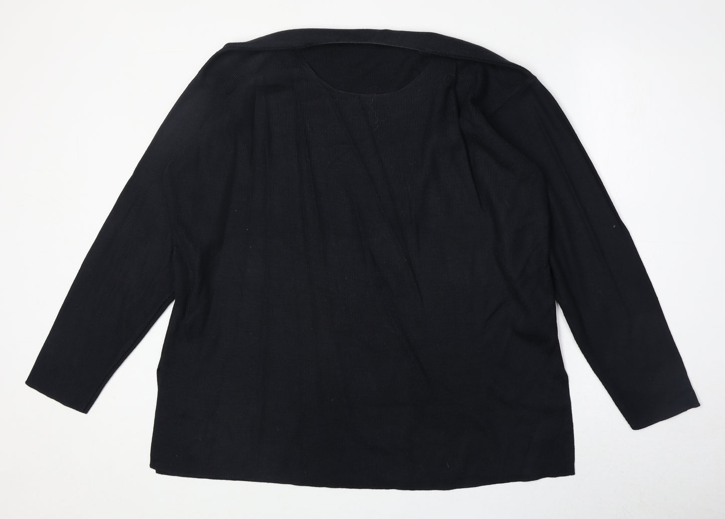 Marks and Spencer Womens Blue Round Neck Acrylic Pullover Jumper Size 16