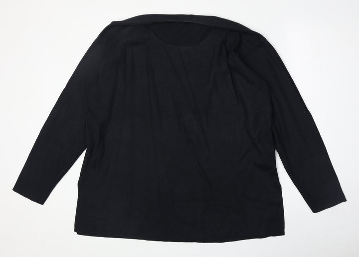 Marks and Spencer Womens Blue Round Neck Acrylic Pullover Jumper Size 16