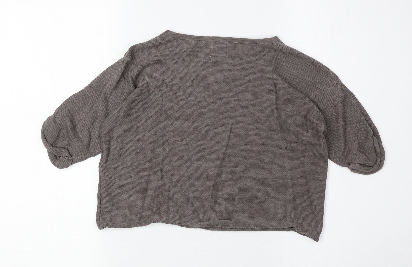 Knit Planet Girls Brown Round Neck 100% Cotton Pullover Jumper Size 9-10 Years Pullover