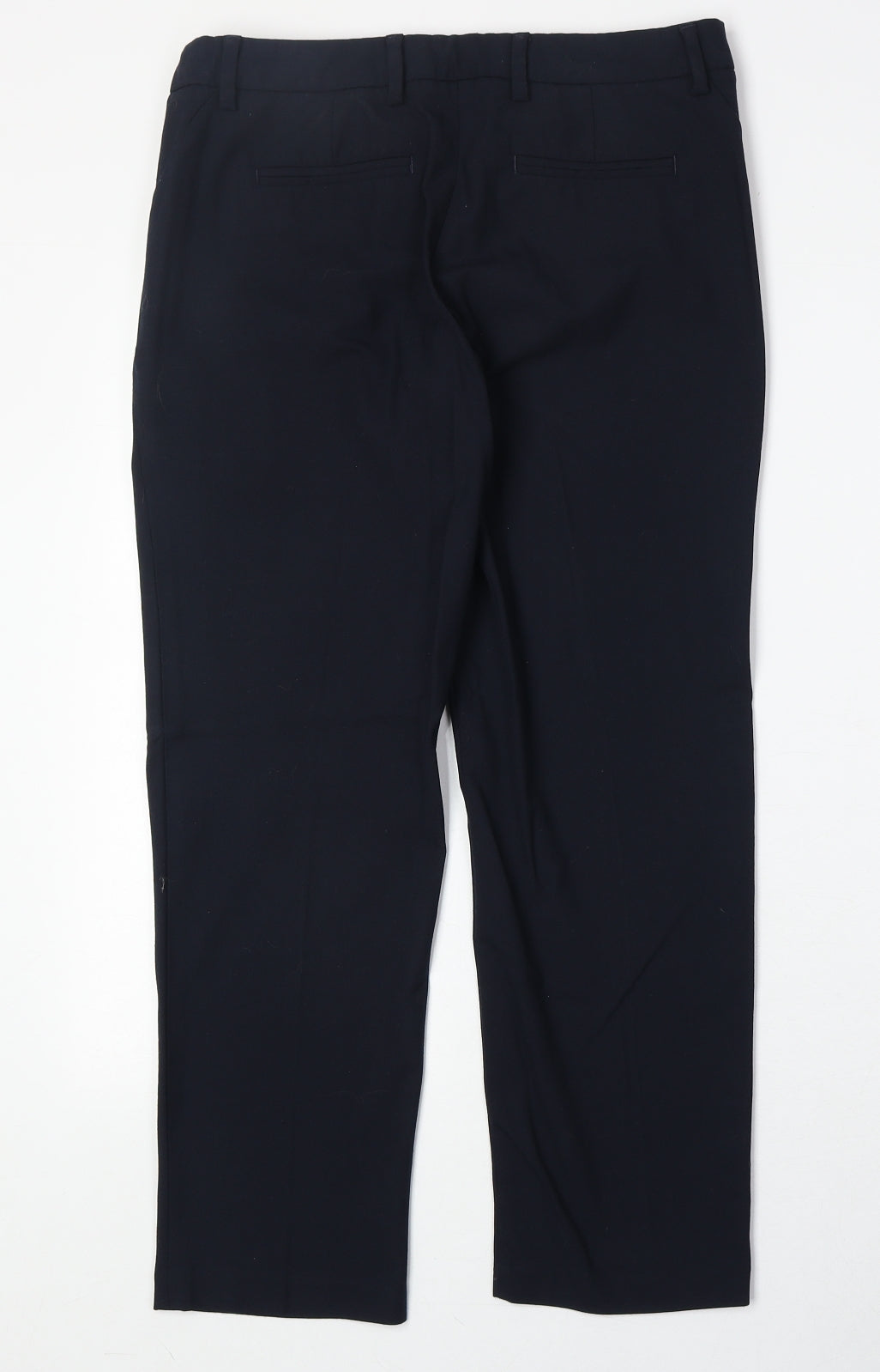 Marks and Spencer Womens Blue Polyester Trousers Size 10 Regular Zip