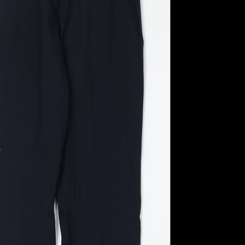 Marks and Spencer Womens Blue Polyester Trousers Size 10 Regular Zip