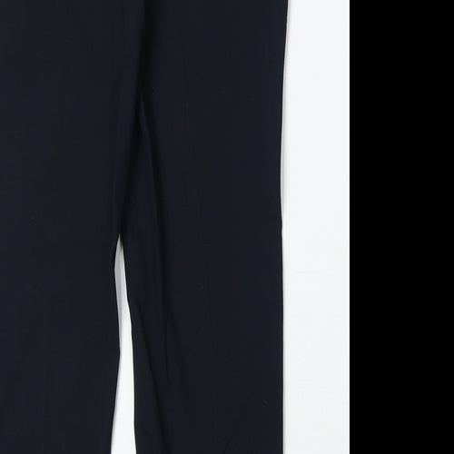 Marks and Spencer Womens Blue Polyester Trousers Size 10 Regular Zip